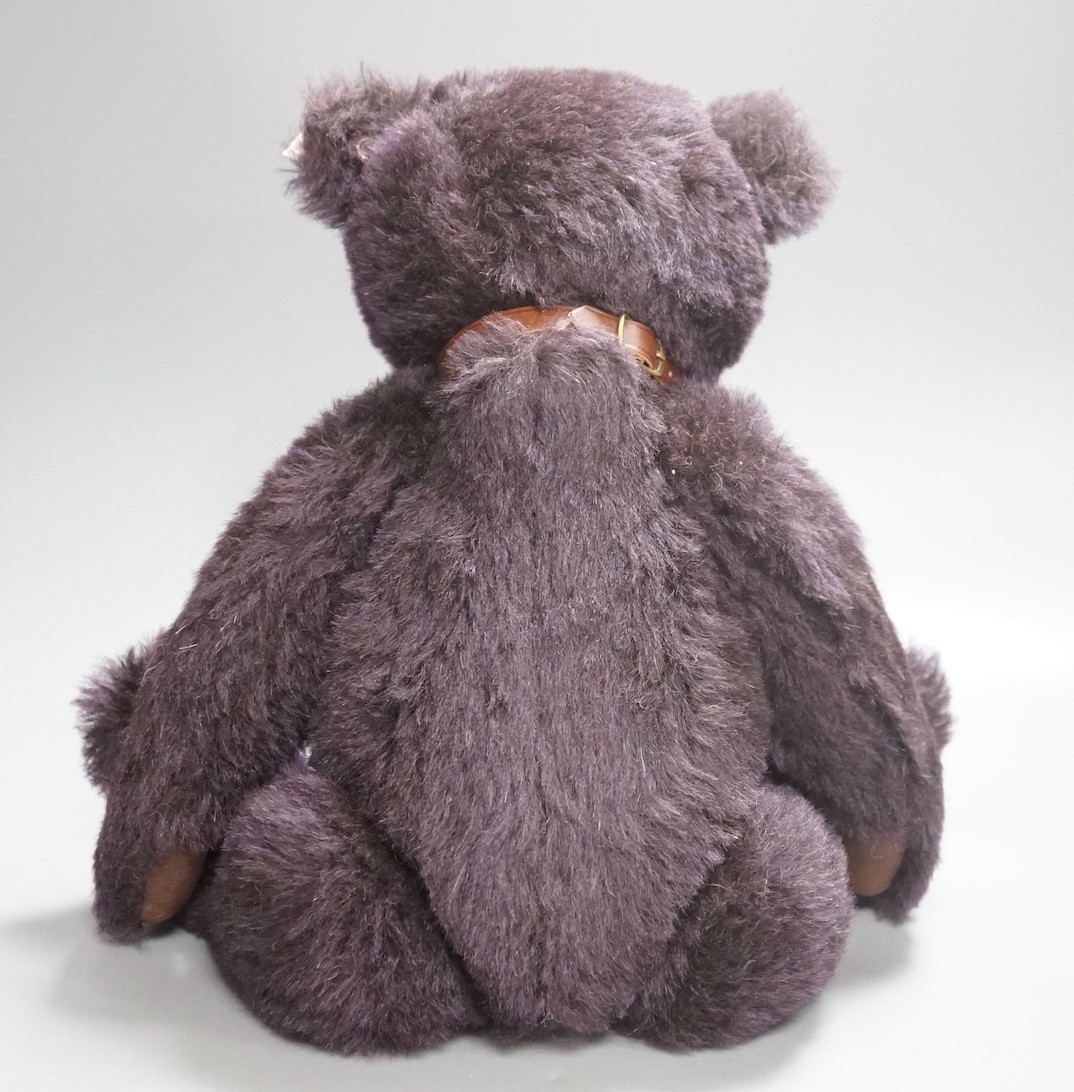 Steiff Prince Purple TradeMail Bears, box and certificate, 45cm